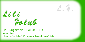 lili holub business card